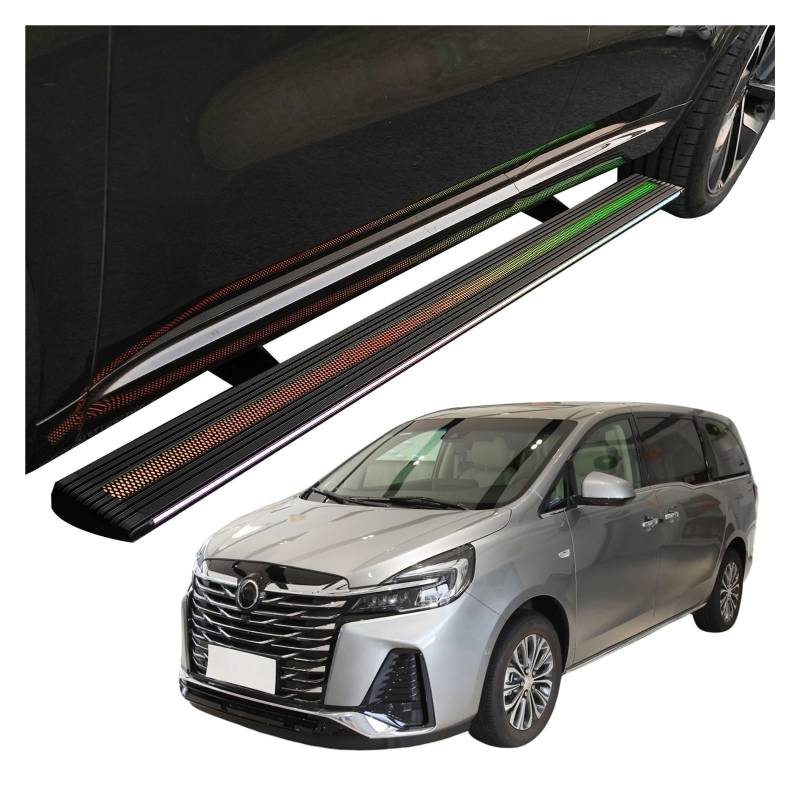 MOMOBP Automatisch einziehbare Trittbretter, kompatibel mit Buick GL8 653T (2021–2025) | App-gesteuerte LED-Leuchten, Tragkraft 272 kg | Wasserdicht for den Einsatz im Gelände und bei Nacht, Montage o von MOMOBP