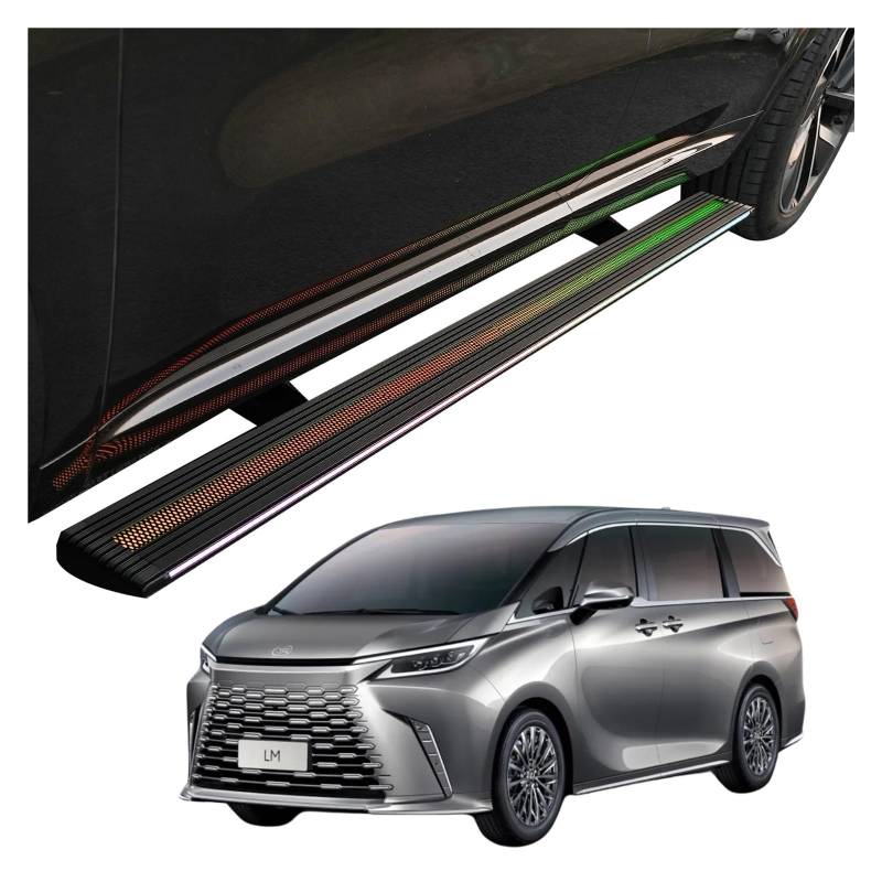MOMOBP Automatisch einziehbare Trittbretter, kompatibel mit Lexus LM350h 2023–2025 | App-gesteuerte LED-Leuchten, Tragkraft 271 kg | Wasserdicht for den Einsatz im Gelände/bei Nacht, Montage ohne Bohr von MOMOBP