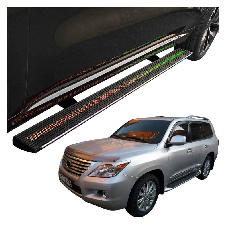 MOMOBP Automatisch einziehbare Trittbretter, kompatibel mit Lexus LX470/450 1996–2008 | App-gesteuerte LED-Leuchten, Tragkraft 271 kg | Wasserdicht for den Einsatz im Gelände und bei Nacht, Montage oh von MOMOBP