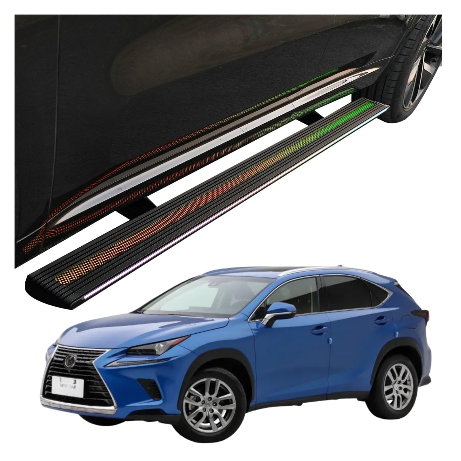 MOMOBP Automatisch einziehbare Trittbretter, kompatibel mit Lexus NX300h/300 2015–2021 | App-gesteuerte LED-Leuchten, Tragkraft 271 kg | Wasserdicht for den Einsatz im Gelände und bei Nacht, Montage o MOMOBP Automatisch einziehbare Trittbretter, kompatibel mit Lexus NX300h/300 2015–2021 | App-gesteuerte LED-Leuchten, Tragkraft 271 kg | Wasserdicht for den Einsatz im Gelände und bei Nacht, Montage o von MOMOBP
