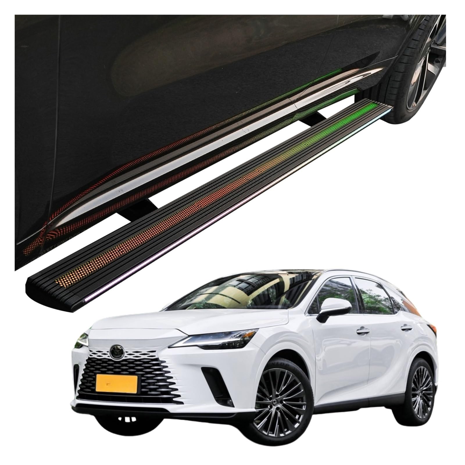 MOMOBP Automatisch einziehbare Trittbretter, kompatibel mit Lexus RX350h/350 2007–2022 | App-gesteuerte LED-Leuchten, Tragkraft 271 kg | Wasserdicht for den Einsatz im Gelände und bei Nacht, Montage o MOMOBP Automatisch einziehbare Trittbretter, kompatibel mit Lexus RX350h/350 2007–2022 | App-gesteuerte LED-Leuchten, Tragkraft 271 kg | Wasserdicht for den Einsatz im Gelände und bei Nacht, Montage o von MOMOBP