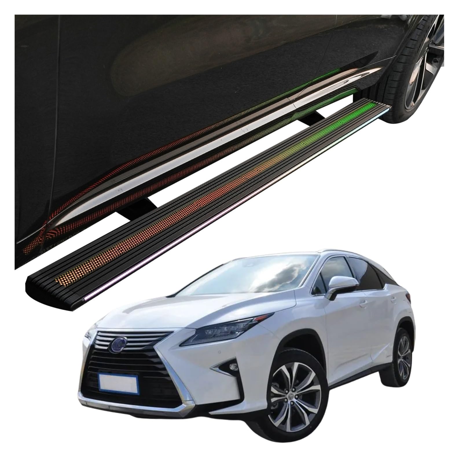 MOMOBP Automatisch einziehbare Trittbretter, kompatibel mit Lexus RX400h/400 2005–2021 | App-gesteuerte LED-Leuchten, Tragkraft 271 kg | Wasserdicht for den Einsatz im Gelände und bei Nacht, Montage o MOMOBP Automatisch einziehbare Trittbretter, kompatibel mit Lexus RX400h/400 2005–2021 | App-gesteuerte LED-Leuchten, Tragkraft 271 kg | Wasserdicht for den Einsatz im Gelände und bei Nacht, Montage o von MOMOBP