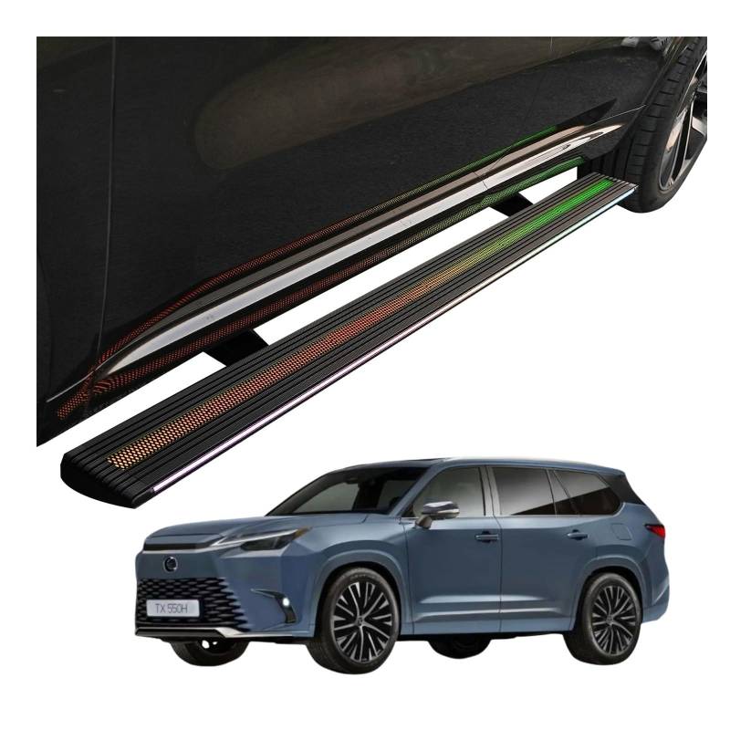 MOMOBP Automatisch einziehbare Trittbretter, kompatibel mit Lexus TX350 2023–2025 | App-gesteuerte LED-Leuchten, Tragkraft 271 kg | Wasserdicht for den Einsatz im Gelände/bei Nacht, Montage ohne Bohre von MOMOBP