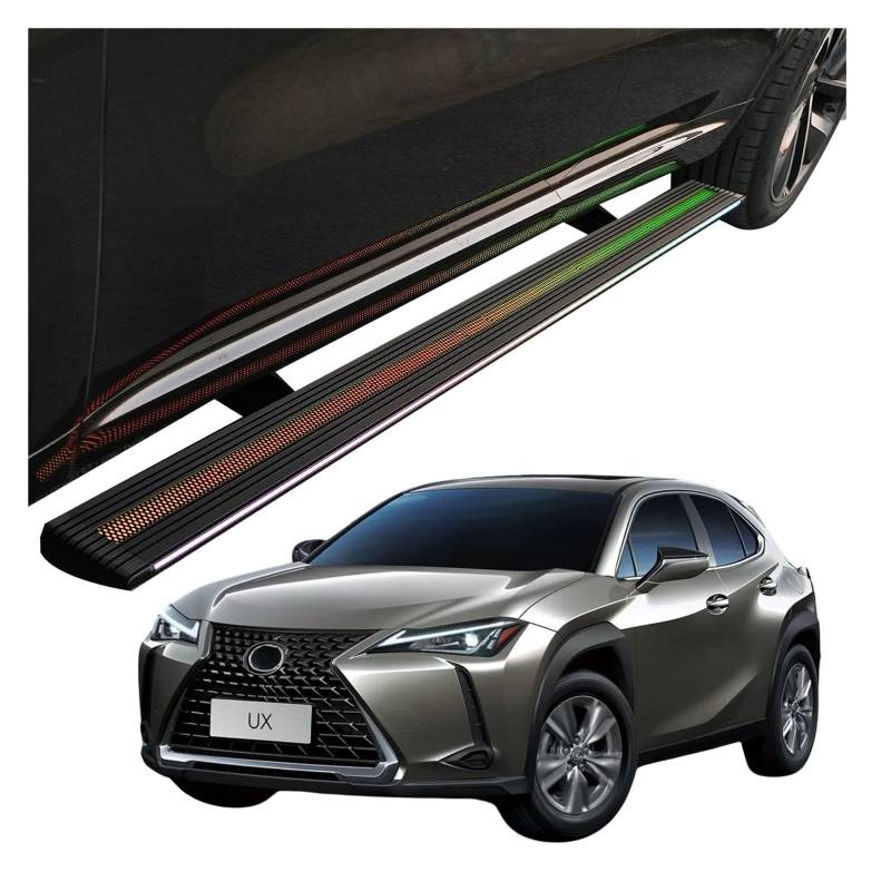 MOMOBP Automatisch einziehbare Trittbretter, kompatibel mit Lexus UX300h/300e 2023–2025 | App-gesteuerte LED-Leuchten, Tragkraft 271 kg | Wasserdicht for den Einsatz im Gelände und bei Nacht, Montage von MOMOBP