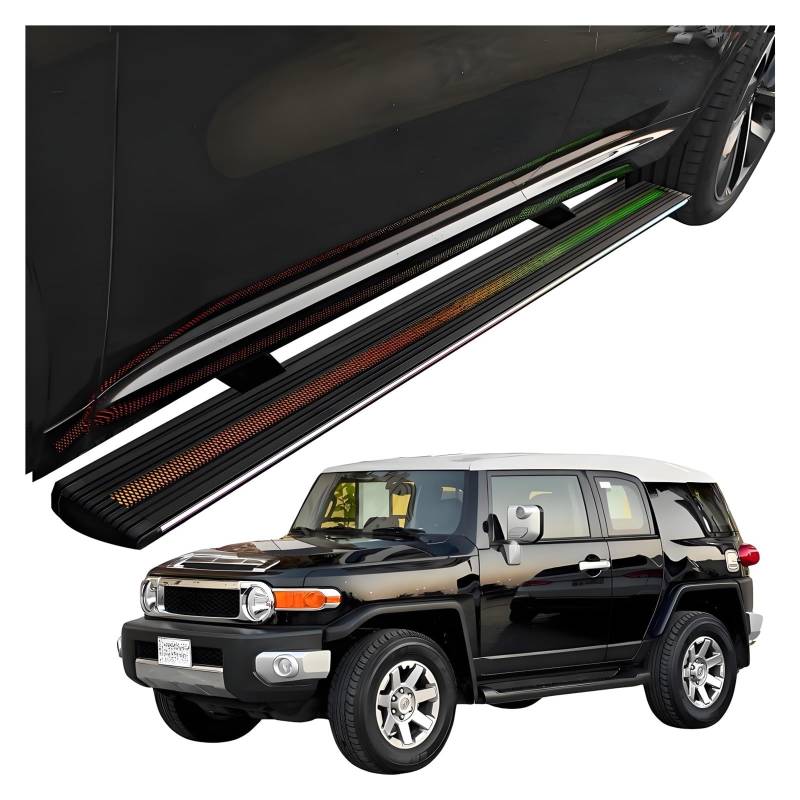 MOMOBP Automatisch einziehbare Trittbretter, kompatibel mit Toyota FJ Cruiser (2005–2020) | Plug-and-Play-Power Steps mit RGB-Nachtlichtern, 271 kg rutschfest | Ohne Bohren und familiensicher von MOMOBP