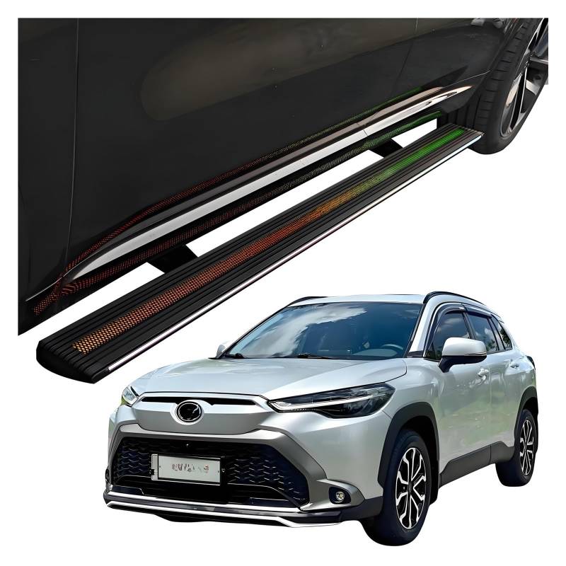 MOMOBP Automatisch einziehbare Trittbretter, kompatibel mit Toyota Frontlander (2022–2025) | Plug-and-Play-Power Steps mit RGB-Nachtlichtern, 271 kg rutschfest | Ohne Bohren und familiensicher von MOMOBP