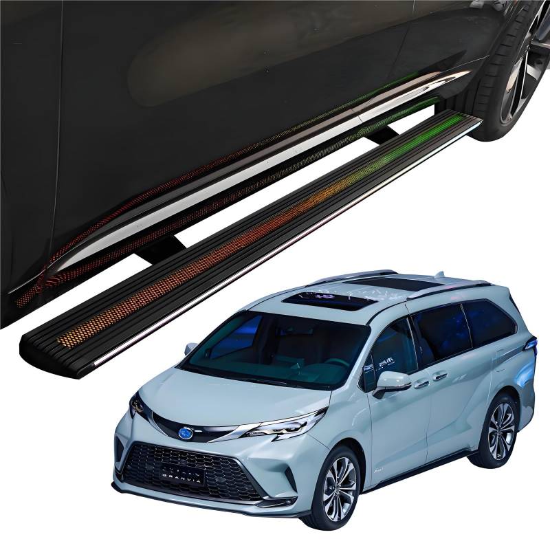MOMOBP Automatisch einziehbare Trittbretter, kompatibel mit Toyota Granvia (2022–2025) | Plug-and-Play-Power-Steps mit RGB-Nachtlichtern, 271 kg rutschfest | Ohne Bohren und familiensicher von MOMOBP