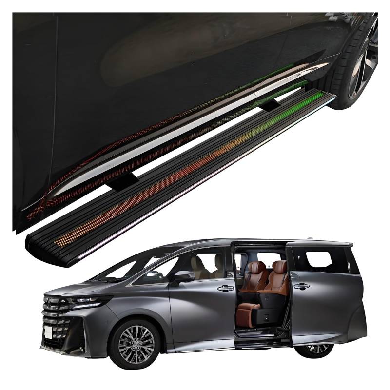 MOMOBP Automatisch einziehbare Trittbretter, kompatibel mit Toyota Vellfire (2024–2025) | Plug-and-Play-Power Steps mit RGB-Nachtlichtern, 271 kg rutschfest | Ohne Bohren und familiensicher von MOMOBP