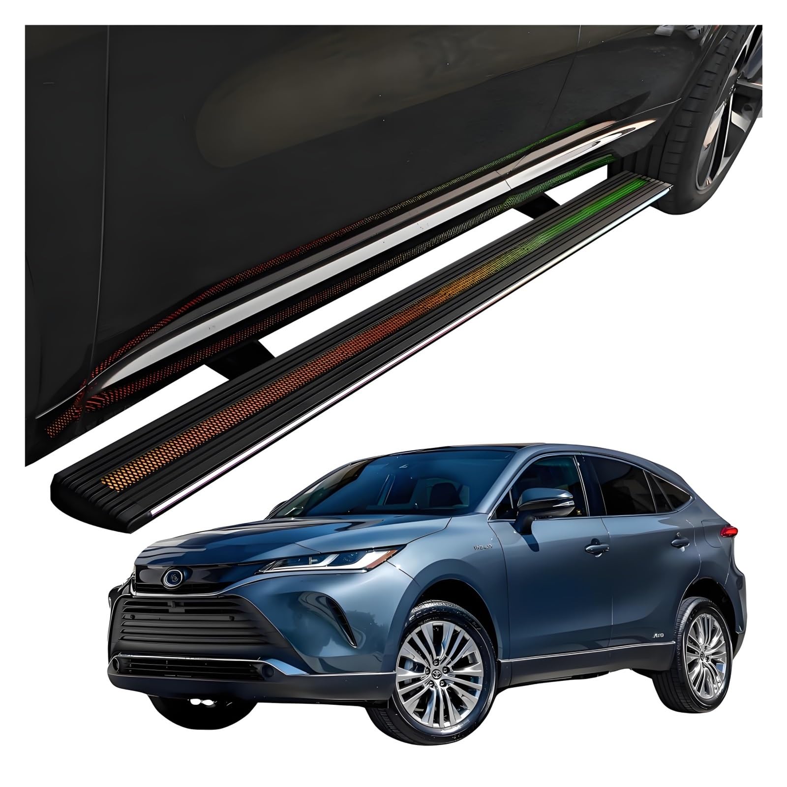 MOMOBP Automatisch einziehbare Trittbretter, kompatibel mit Toyota Venza (2021–2025) | Plug-and-Play-Power Steps mit RGB-Nachtlichtern, 271 kg rutschfest | Ohne Bohren und familiensicher von MOMOBP