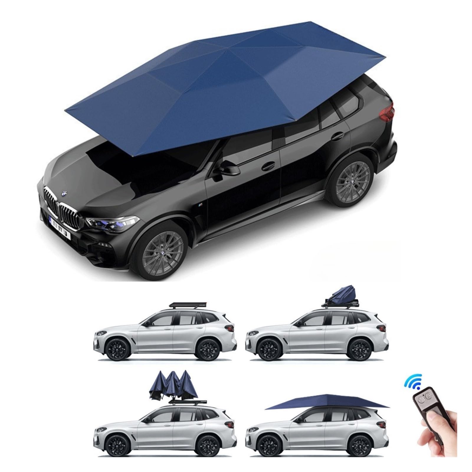 MOMOBP Ferngesteuerter Sonnenschutz fürs Autodach – Einziehbares Solardach und tragbare Markise for Parkplätze im Freien | Automatisches Faltdesign und kastenförmige Aufbewahrung(There is Already) von MOMOBP