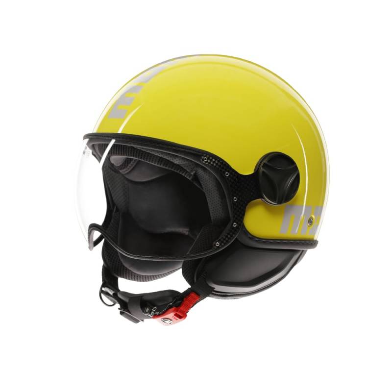 MOMODESIGN - FGTR CLASSIC E2206, Jet-Helm, offener Helm für Motorräder und Motorroller, für Männer und Frauen, Candy Yellow/White, XL von MOMO Design