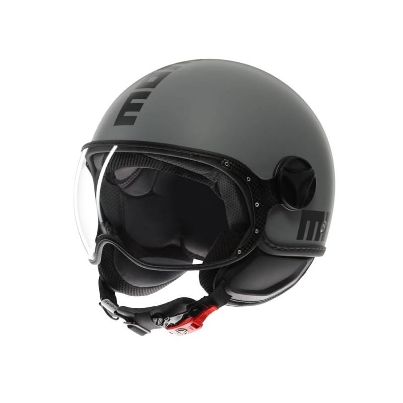 MOMODESIGN - FGTR CLASSIC E2206, Jet-Helm, offener Helm für Motorräder und Motorroller, für Männer und Frauen, Matt Grey/Black, XS von MOMO Design