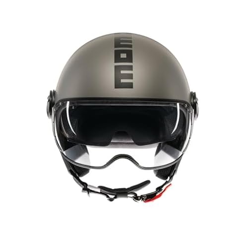 MOMODESIGN - FGTR EVO E2206, Jet-Helm mit Sonnenblende, offener Helm für Motorräder und Motorroller, für Männer und Frauen, Matt Titanium Frost/Black, L MOMODESIGN - FGTR EVO E2206, Jet-Helm mit Sonnenblende, offener Helm für Motorräder und Motorroller, für Männer und Frauen, Matt Titanium Frost/Black, L von MOMO Design