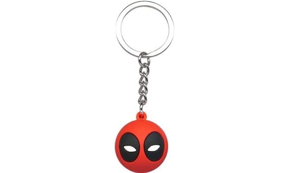MONOGRAM Marvel Deadpool Icon Ball Schlüsselanhänger, rot, weiß und schwarz, S von Marvel