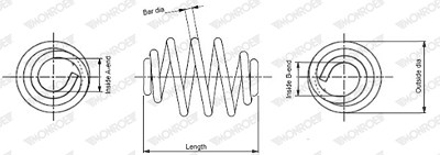 Monroe Fahrwerksfeder [Hersteller-Nr. SN0408] für VW von MONROE