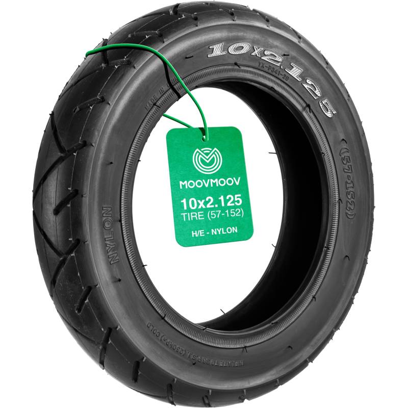 MOOVMOOV Aufblasbarer Reifen 10x2.125 - Kompatibel mit Elektroroller Pure Air Go/Pro/Pro LR (Gen 2), Argento Active Evo - Schlauch nicht inbegriffen - Reifen 10x2.125 (57-152) - Nylon von MOOVMOOV