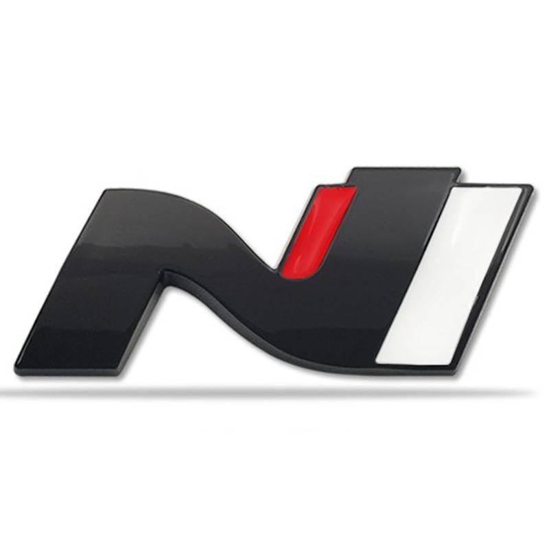 3D Metall Auto Aufkleber für Hyundai Elantra Veloster Kona i20 i30 N Line, Selbstklebend Logo Emblem Badge Abzeichen für Heckklappe Kofferraum, Chrom Autoaufkleber zubehör,G von Koeay
