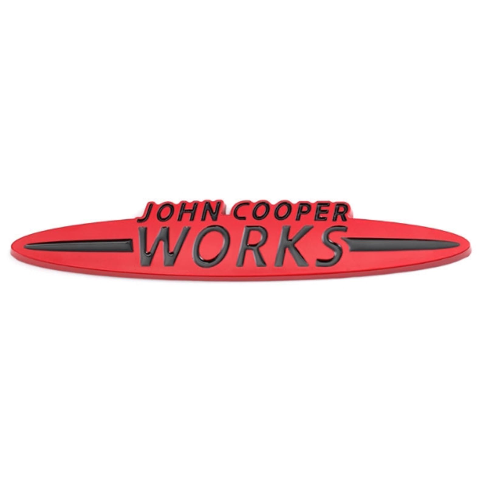 3D Metall Auto Aufkleber für John Cooper Works, Selbstklebend Logo Emblem Badge Abzeichen für Heckklappe Kofferraum, Chrom Autoaufkleber zubehör, Red- Big von MOOWI