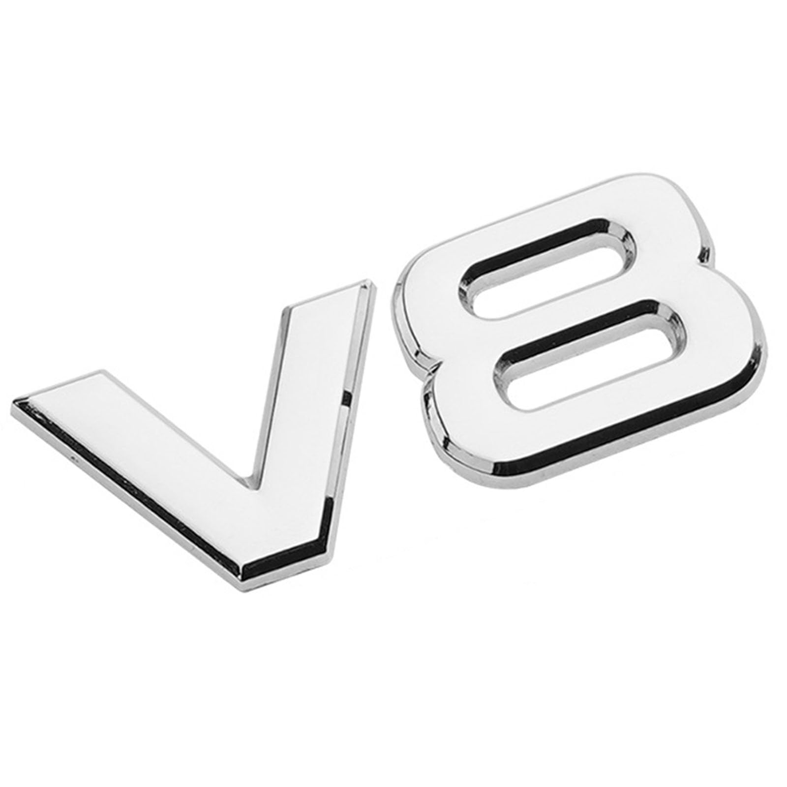 3D Metall Auto Aufkleber für V6 V8, Selbstklebend Logo Emblem Badge Abzeichen für Heckklappe Kofferraum, Chrom Autoaufkleber zubehör,G von MOOWI