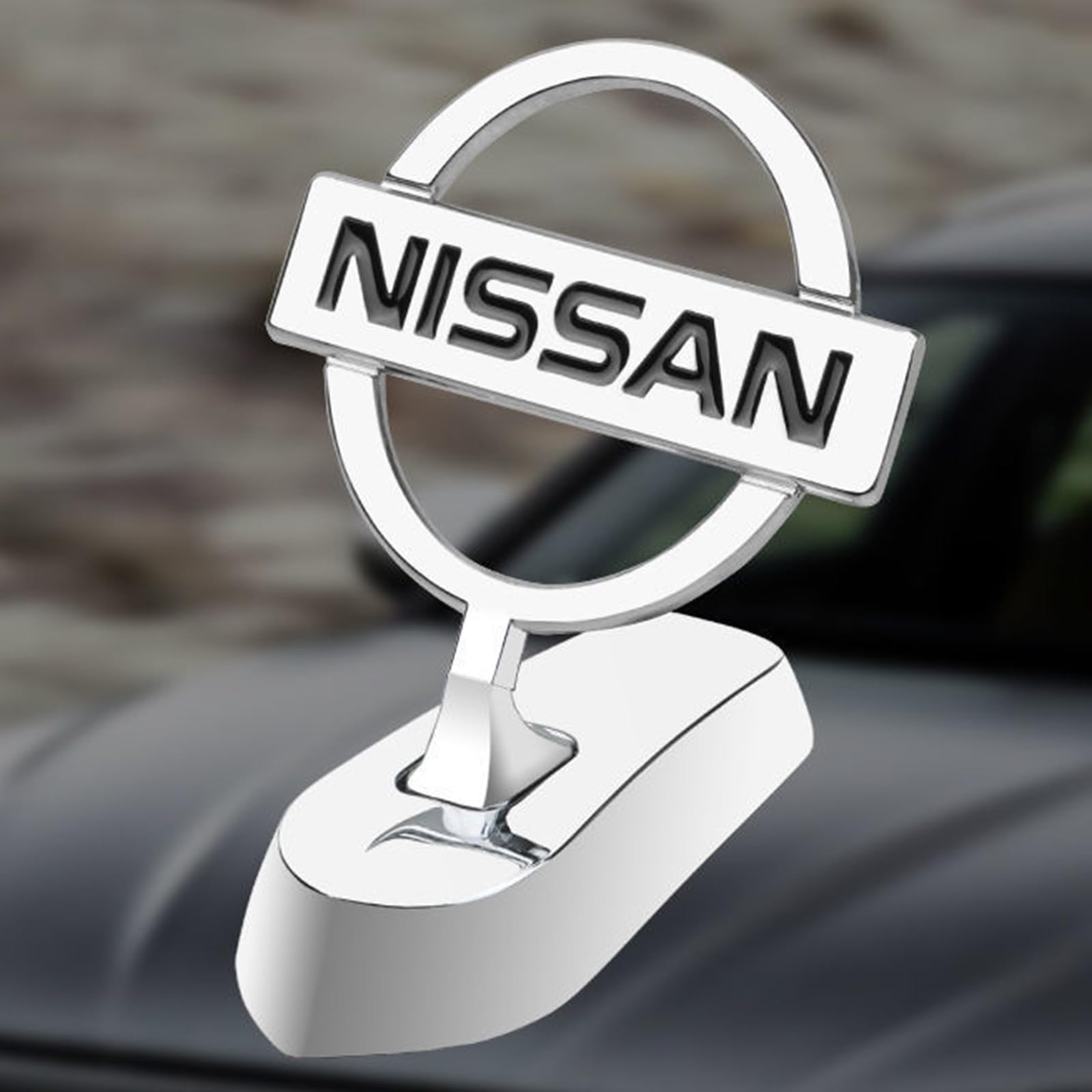 Auto Motorhauben Abzeichen Aufkleber für Nissan Patrol, 3D Chrom Logo Emblem Badge, Auto Frontabdeckung Motorhauben Ornament Aufkleber,A von MOOWI