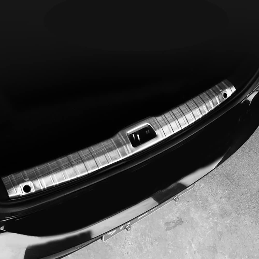 Edelstahl Ladekantenschutz für Volvo S90 2017 2018 2019, Kofferraum Stoßstangenschutz Kratzschutz Heck Einstiegsleisten Guard Heckstoßstange Scratch Abdeckung,A/Built-in von MOOWI