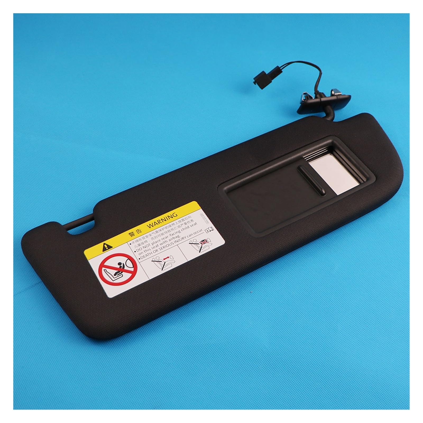 Schwarze vordere Sonnenblende mit Make-up-Spiegel, passend for Audi A6 C8 Q8 2019+ 8K0857551 4K0857552 (Color : Right) von MORREZ