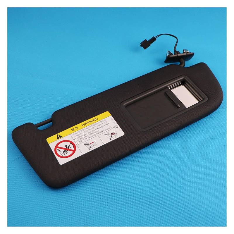 Schwarze vordere Sonnenblende mit Make-up-Spiegel, passend for Audi A6 C8 Q8 2019+ 8K0857551 4K0857552 (Color : Right) von MORREZ
