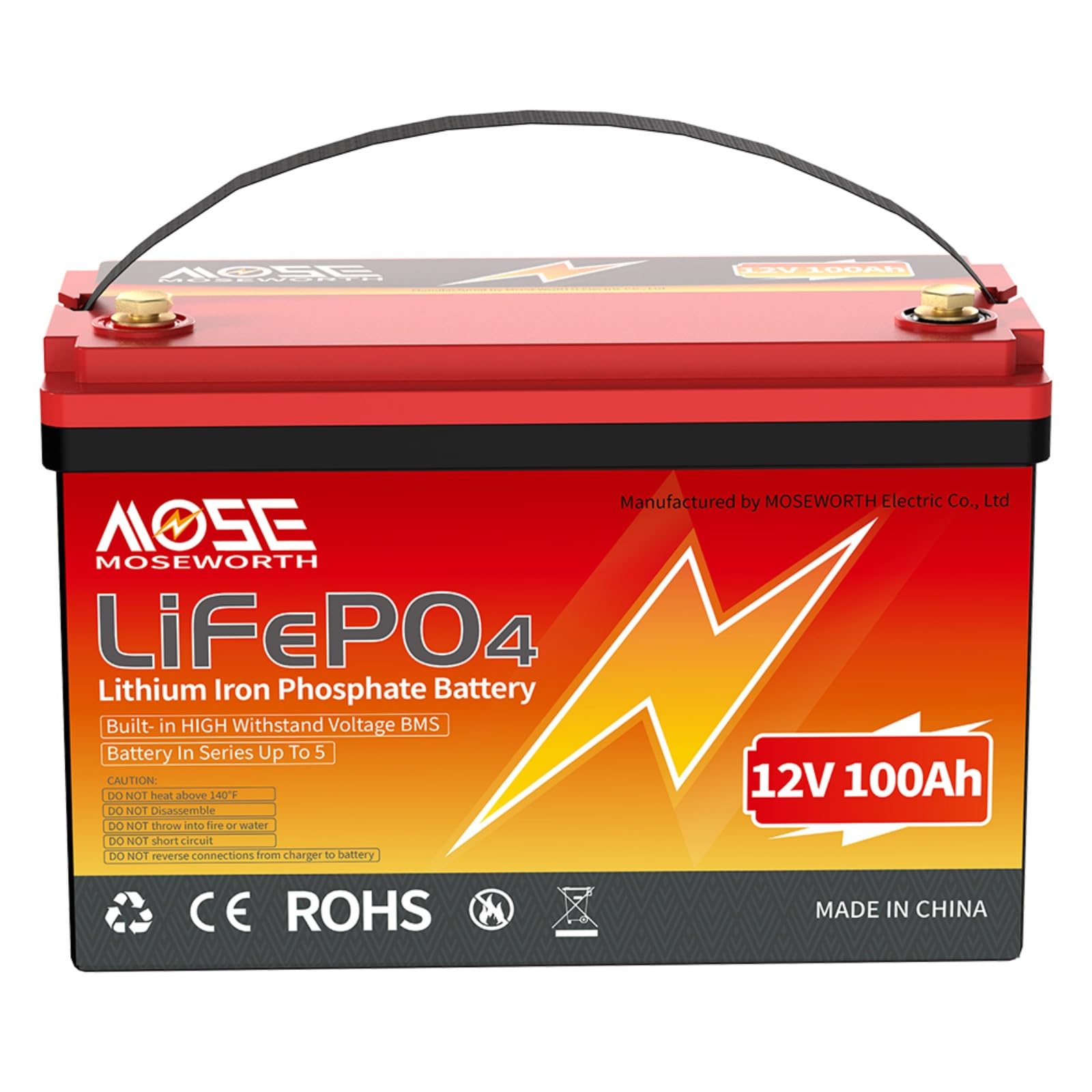 Lifepo4 100Ah 12V Akku, 1280wh Lithium Batterie Wohnmobil, In Reihe BMS-Schutz, 10 Jahre Lebensdauer Ersetzt AGM oder Gel Autobatterie für Wohnmobil, Boot, Camping oder Solaranlage - mit ladegerät Lifepo4 100Ah 12V Akku, 1280wh Lithium Batterie Wohnmobil, In Reihe BMS-Schutz, 10 Jahre Lebensdauer Ersetzt AGM oder Gel Autobatterie für Wohnmobil, Boot, Camping oder Solaranlage - mit ladegerät von MOSEWORTH