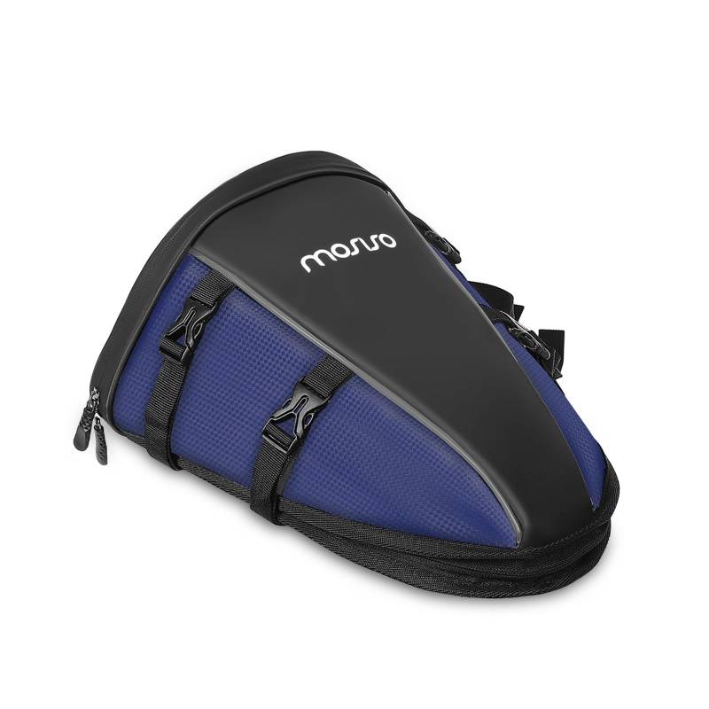 MOSISO Motorrad Hecktasche Multifunktionale Wasserdichte Polyester Aufbewahrung Satteltasche, 10L Outdoor Sport Motorrad Rücksitz Leichter Tankrucksack Werkzeug Tragetasche mit Schultergurt,Marineblau von MOSISO