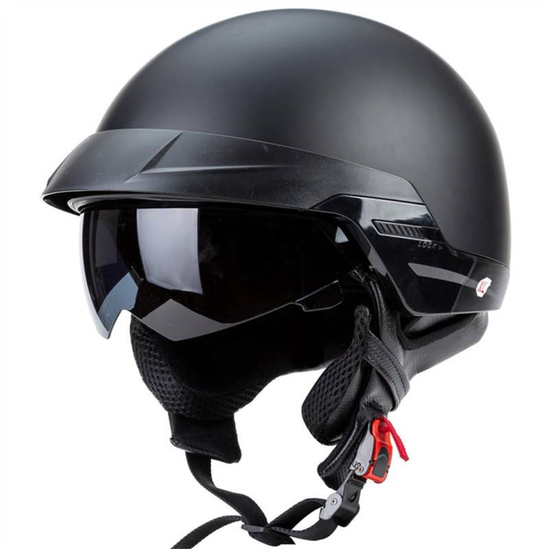 MOTESEN ABS-Halbhelme für Moto-Helm ECE-geprüfte Endoskope Vier Jahreszeiten Roller Motorrad Cruiser Motorrad Retro Halley Kollisionsvermeidung Mann Jungen von MOTESEN