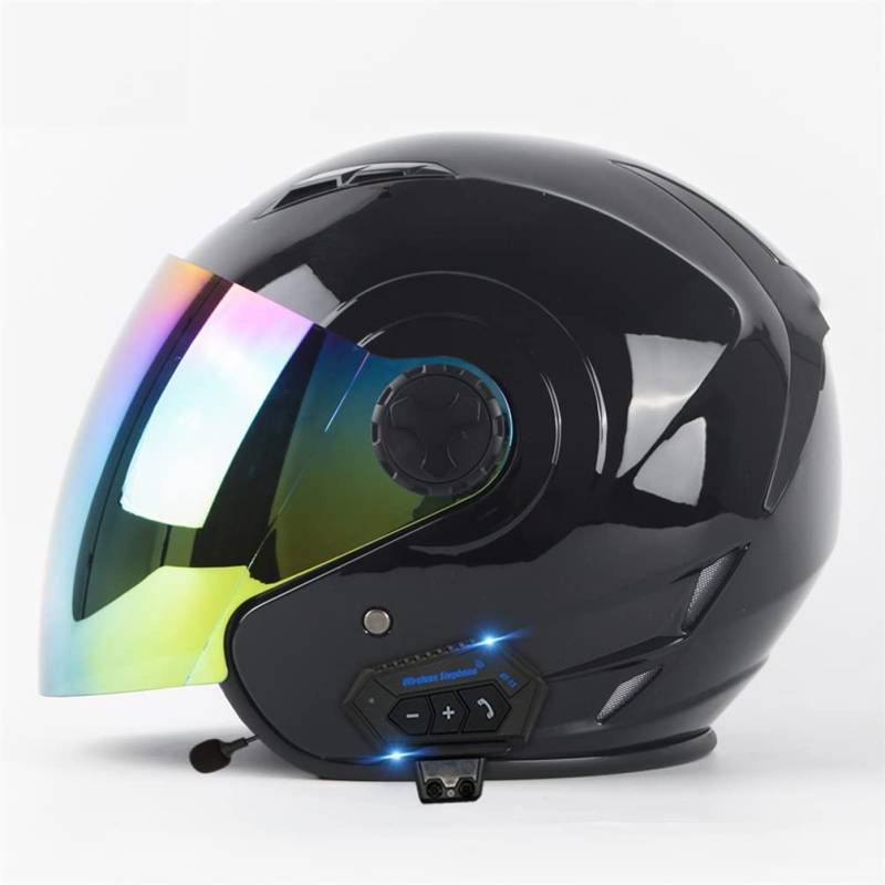 Bluetooth Motorradhelm Open Face Motorradhelm Riding Motocross Racing Motobike Helmet von MOTESEN