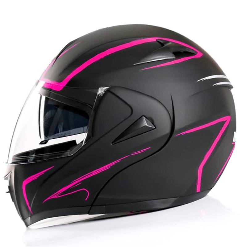 MOTESEN Erwachsene Klapphelme Motorrad Helm für Frauen und Männer Tourenmotorrad Sportbikes ABS Geeignet für Frühling, Herbst und Winter DOT-geprüft von MOTESEN