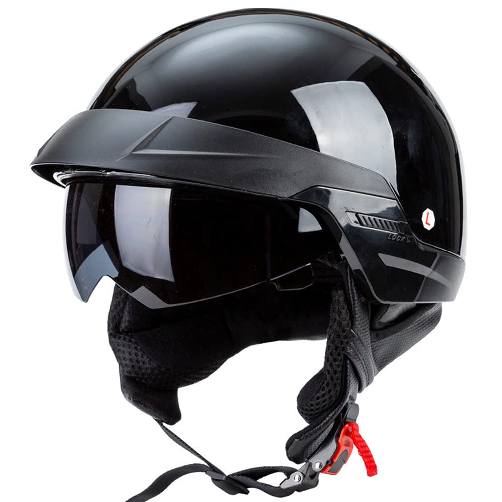 MOTESEN Erwachsene Roller Motorrad Halbgesicht Helm Motorrad Männer Elektro-Motorrad-Helm Harley Cruising Halbhelm Halbgesicht Motorradhelm für Männer Schutzbrille MOTESEN Erwachsene Roller Motorrad Halbgesicht Helm Motorrad Männer Elektro-Motorrad-Helm Harley Cruising Halbhelm Halbgesicht Motorradhelm für Männer Schutzbrille von MOTESEN