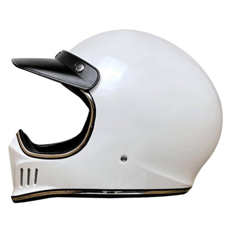 Integralhelme Retro-Motorräder Helm für Unisex Cruiser Integralhelme ABS Standard Motorrad Vier Jahreszeiten von MOTESEN