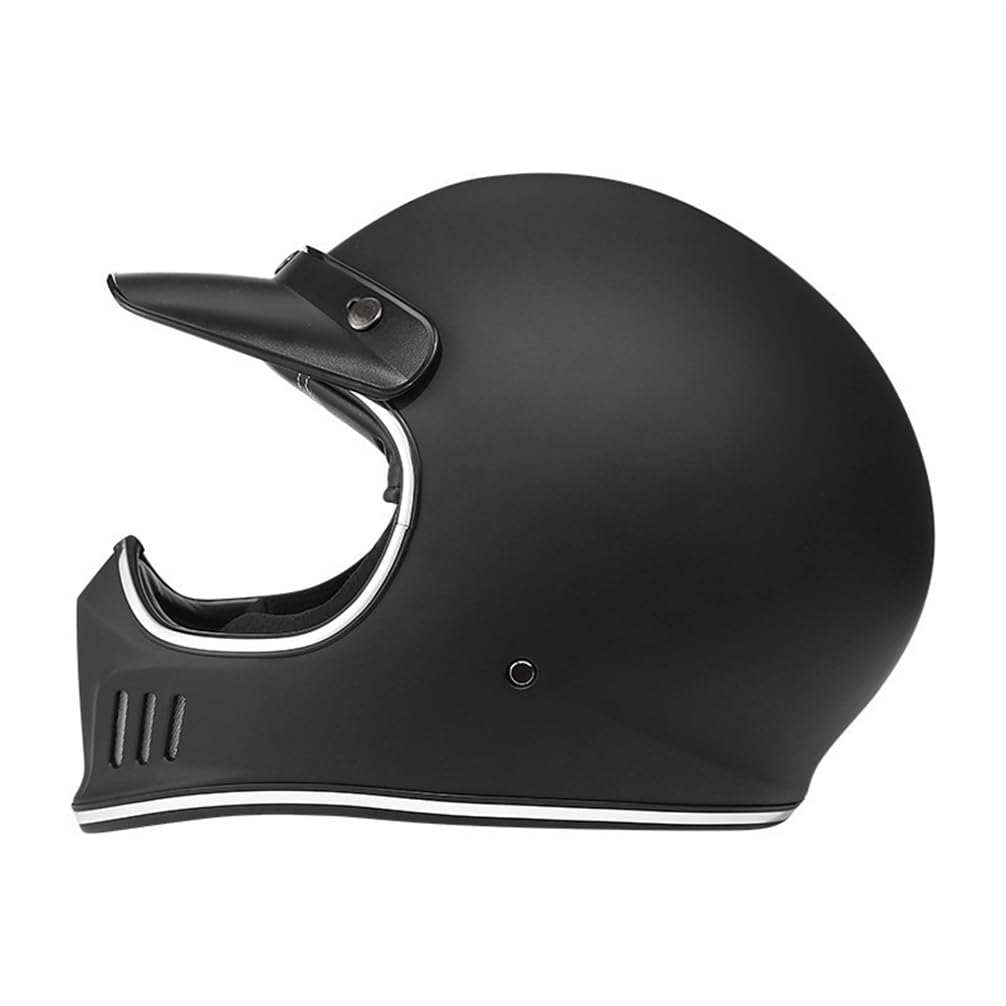 Integralhelme Retro-Motorräder Helm für Unisex Cruiser Integralhelme ABS Standard Motorrad Vier Jahreszeiten von MOTESEN