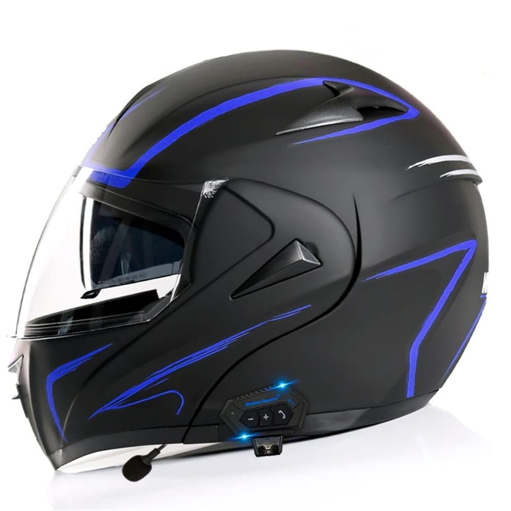 Modulare Helme für Erwachsene Motorrad für Frauen und Männer Sportbikes Motorrad Touring Motorrad ABS mit Bluetooth Geeignet für Frühling, Herbst und Winter Vollvisierhelme von MOTESEN