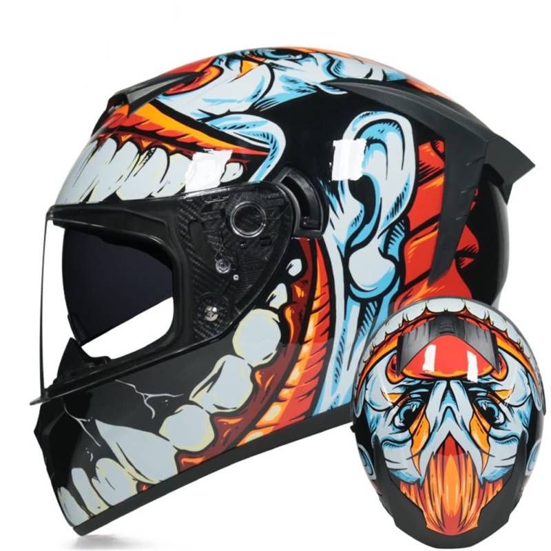 MOTESEN Motorrad DOT Scooter Street Bike Full Face Helm Motorradhelm Männer Full Face von MOTESEN