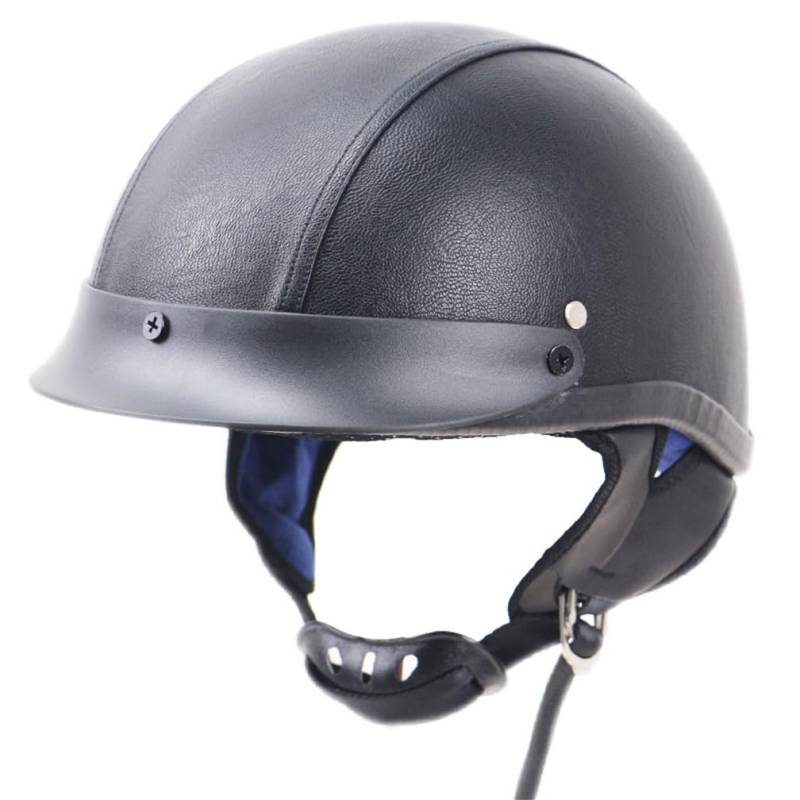 MOTESEN Sturzhelme Straßenzulassung Halley Retro Halbhelme für Moto Helm ABS Leder Frühling-Sommer Cruiser Mann Herren Kollisionsvermeidung von MOTESEN