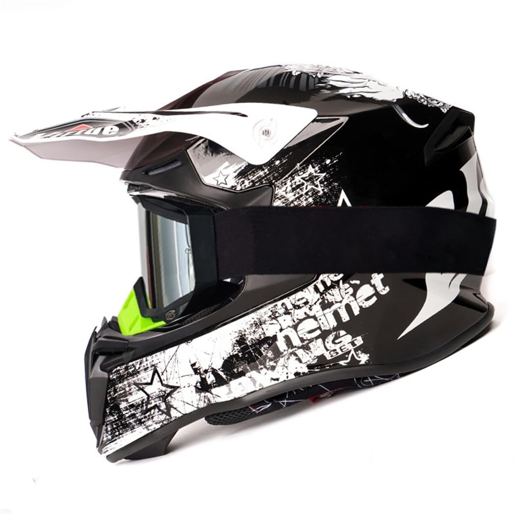 MOTESEN Unisex Motocross Helme für Sportbikes Motorrad ABS Frühling Cruiser Motorrad Off-Road Motorrad Herausnehmbares Futter ECE Approved Collision Avoidance Wind Goggles MOTESEN Unisex Motocross Helme für Sportbikes Motorrad ABS Frühling Cruiser Motorrad Off-Road Motorrad Herausnehmbares Futter ECE Approved Collision Avoidance Wind Goggles von MOTESEN
