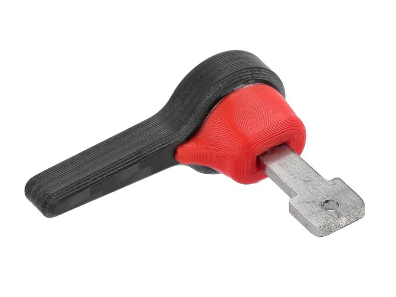 Zündschlüssel 3D, Carbon/Rot - für Simson S50, S51, S70, KR51 Schwalbe, SR4, Duo 4/1 von MOTEX