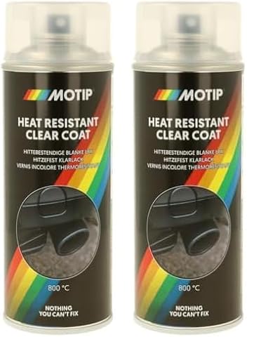 Hitzefester Klarlack 1x 400ml 04033 (Packung mit 2) von MOTIP