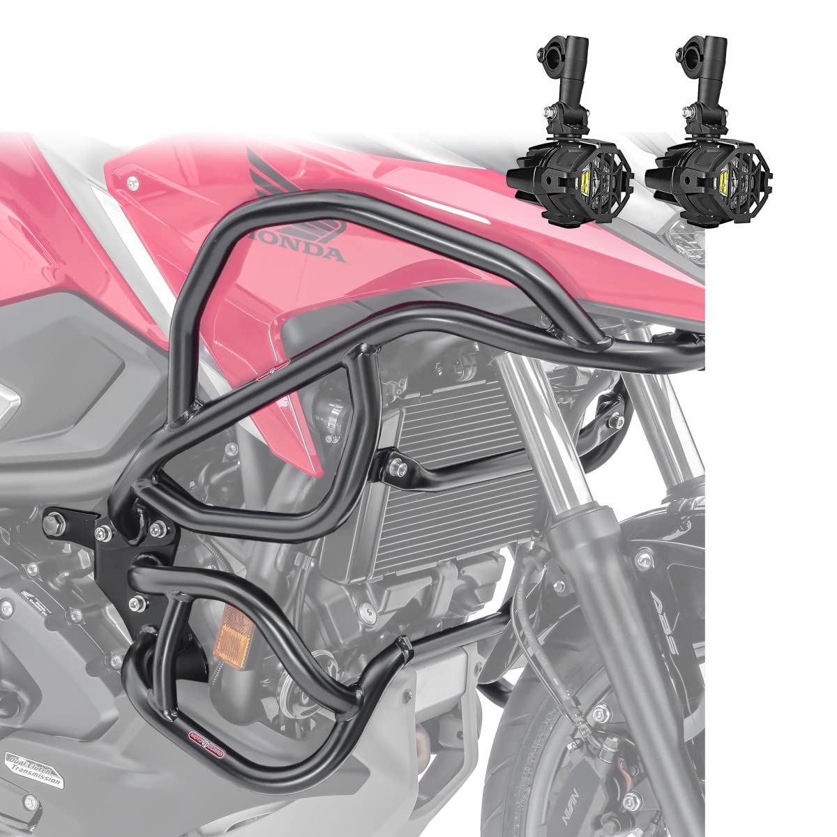 MOTO GUARD Set Sturzbügel + Scheinwerfer für Honda NC 750 X 21-22 schwarz von MOTO GUARD