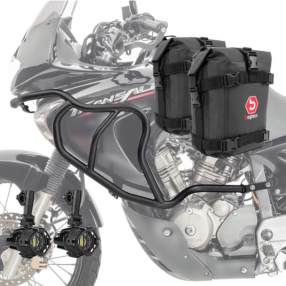 Sturzbügel + Scheinwerfer + Tasche für Honda Transalp XL 650 V 00-07 HG12 schwarz Sturzbügel + Scheinwerfer + Tasche für Honda Transalp XL 650 V 00-07 HG12 schwarz von MOTO GUARD