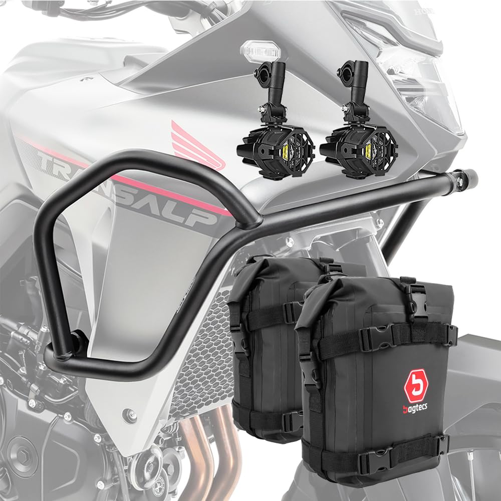 Sturzbügel + Scheinwerfer + Tasche für Honda Transalp XL 750 23-24 HG12 schwarz Sturzbügel + Scheinwerfer + Tasche für Honda Transalp XL 750 23-24 HG12 schwarz von MOTO GUARD