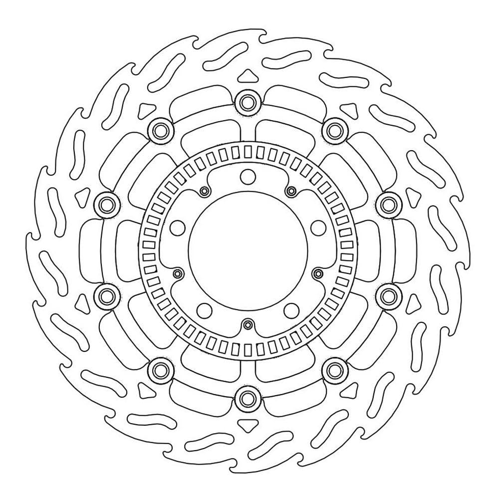 Street Front Left Brake Disk Flame Floating for optimal cooling and... Street Front Left Brake Disk Flame Floating for optimal cooling and... von MOTO-MASTER