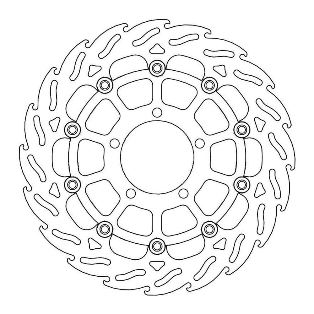 Street Front Left Brake Disk Flame Floating for optimal cooling and... Street Front Left Brake Disk Flame Floating for optimal cooling and... von MOTO-MASTER