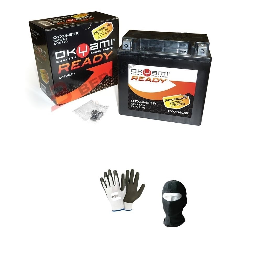 KOMPATIBEL MIT APRILIA RSV 1000 Jahr 1998 al 2000 BATTERIE YTX14-BS OKYAMI OTX14-BSR BEREITS AUFGELADEN VERSIEGELTE AKTIVE BATTERIEN 12 AH AMPERE 12 VOLT 150X87X145 MM KOMPATIBEL MIT APRILIA RSV 1000 Jahr 1998 al 2000 BATTERIE YTX14-BS OKYAMI OTX14-BSR BEREITS AUFGELADEN VERSIEGELTE AKTIVE BATTERIEN 12 AH AMPERE 12 VOLT 150X87X145 MM von MOTO SPORT MONDO