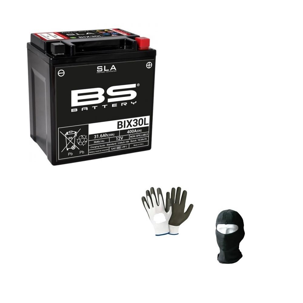 KOMPATIBEL MIT BMW R18 1800 2021-2021 Batterie BS BIX30L SLA BEREITS FÜR DEN Einsatz. AKTIVE VERSIEGELTE BATTERIEN 30 AH Ampere 12 Volt 165X125X175MM von MOTO SPORT MONDO