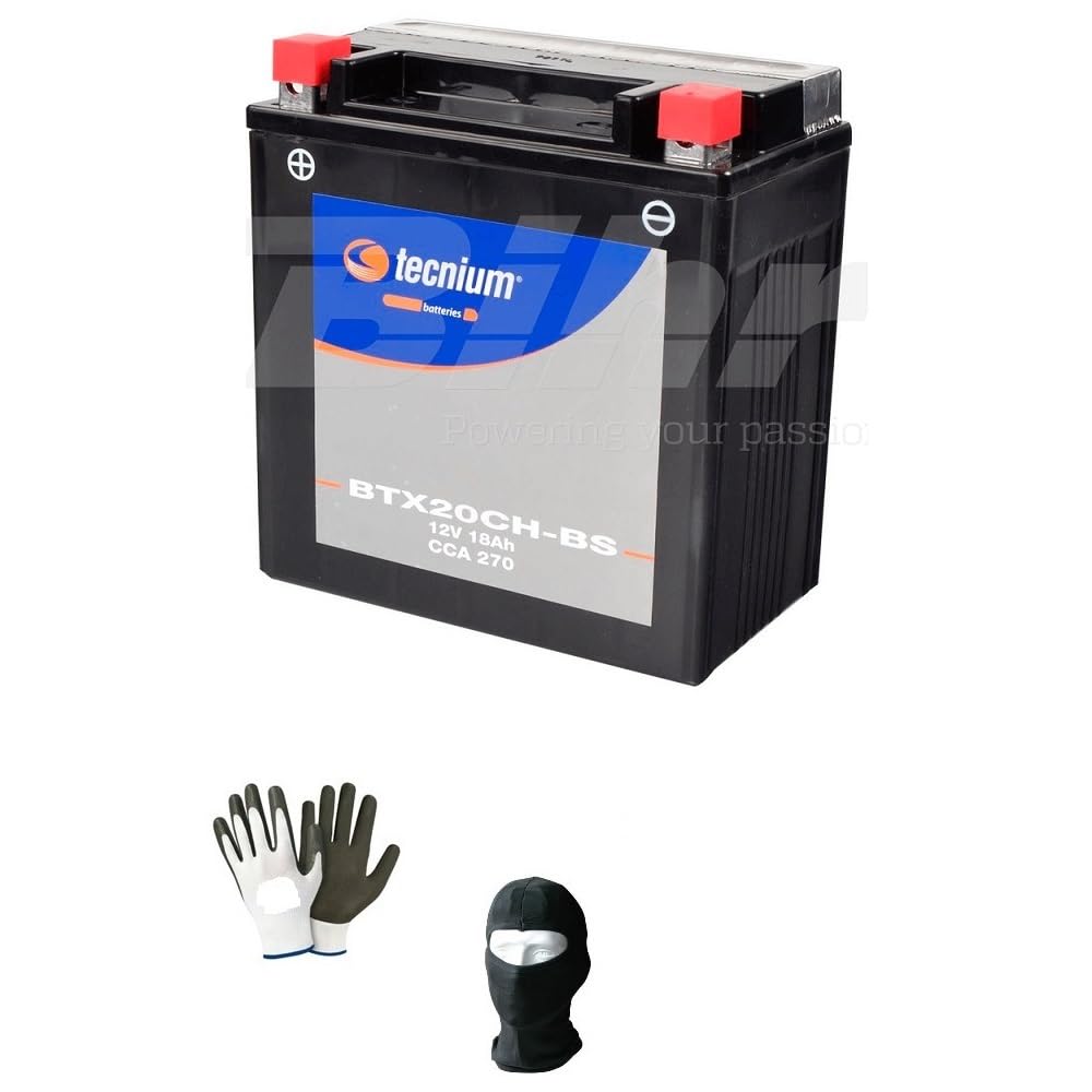 KOMPATIBEL MIT Suzuki VLR C R Intruder 1800 Jahr 2008 al 2010 Batterie YTX20CH-BS TECNIUM BTX20CH-BS BEREITS BEREIT UND AUFGELADEN FÜR DIE VERWENDUNG VON BATTERIEN 18 AH 12 Volt von MOTO SPORT MONDO
