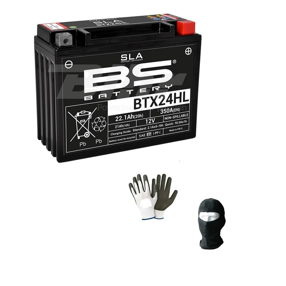 KOMPATIBEL MIT Yamaha XV Virago 1100 dal 1989 al 1997 Batterie BS BTX24HL-BS SLA-BEREITS ZU VERWENDEN 21 AH Ampere 12V 205X87X162MM AKTIVE VERSIEGELTE BATTERIEN von MOTO SPORT MONDO